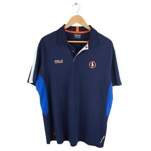 Polo Sport Ralph Lauren Performance Polo Shirt Navy Athletic Men's Size XL